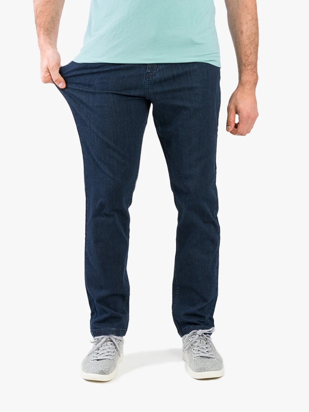 Mugsy Jeans Mens Darkest Blues Dark Wash Stretch Straight Leg FLX5NDB 42X30
